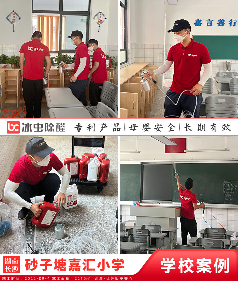 砂子塘嘉汇小学--长沙除甲醛