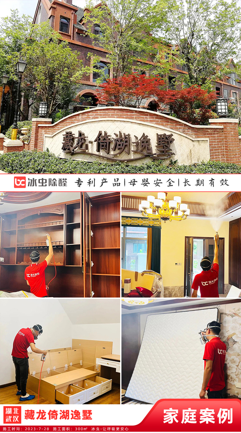 冰虫新房除甲醛案例-浙江杭州-藏龙倚湖逸墅