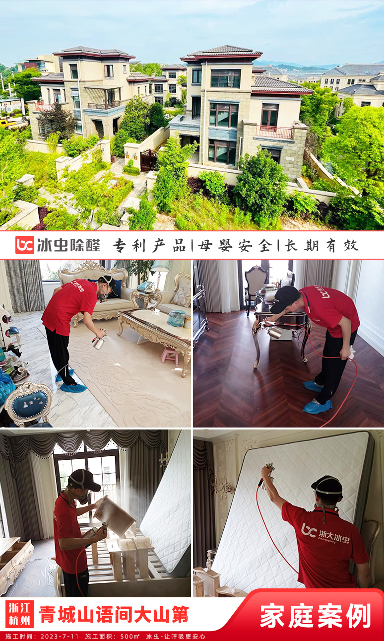 冰虫新房除甲醛案例-浙江杭州-青城山语间