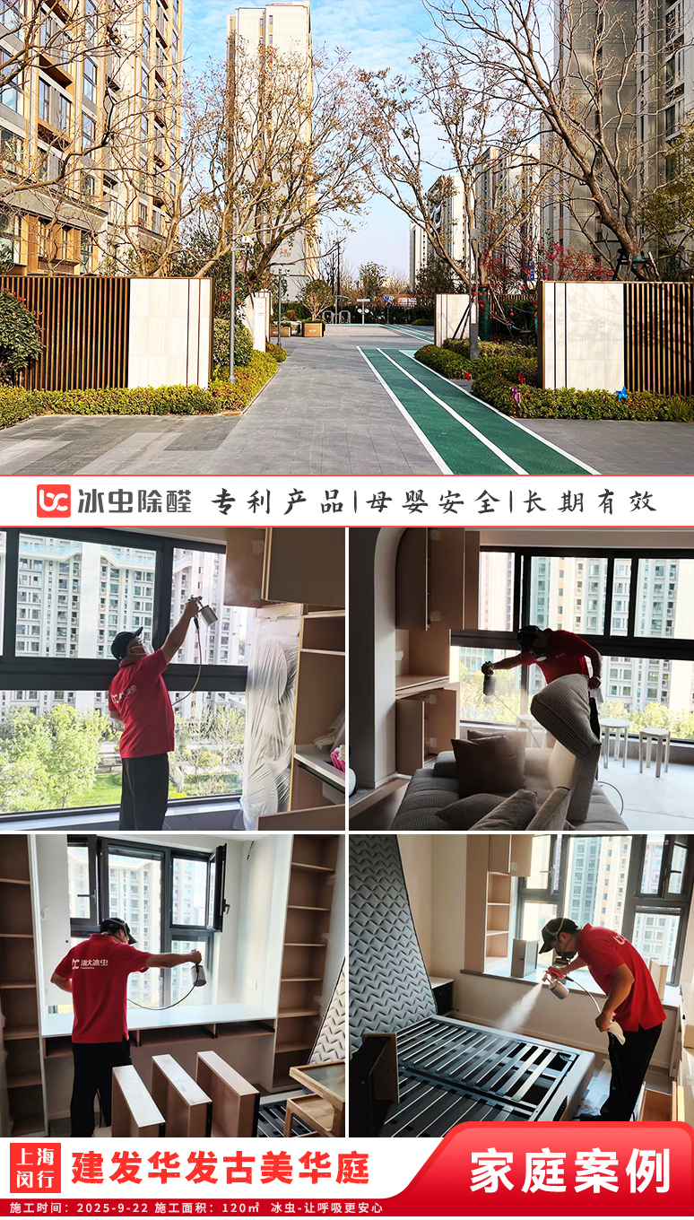 冰虫新房除甲醛案例-上海闵行区-建发华发古美华庭 