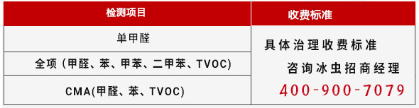 冰虫空气检测收费标准