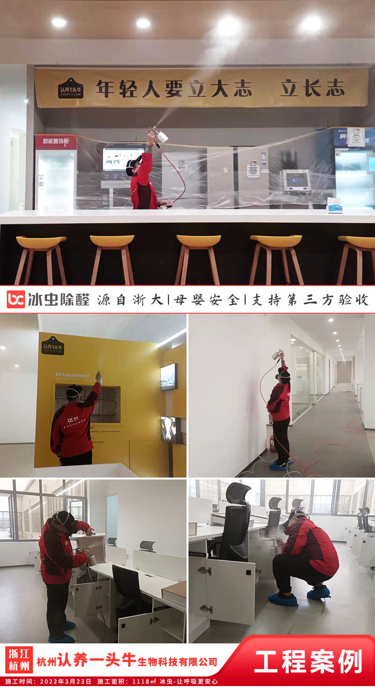 冰虫除甲醛案例-浙江杭州余杭区-认养一头牛