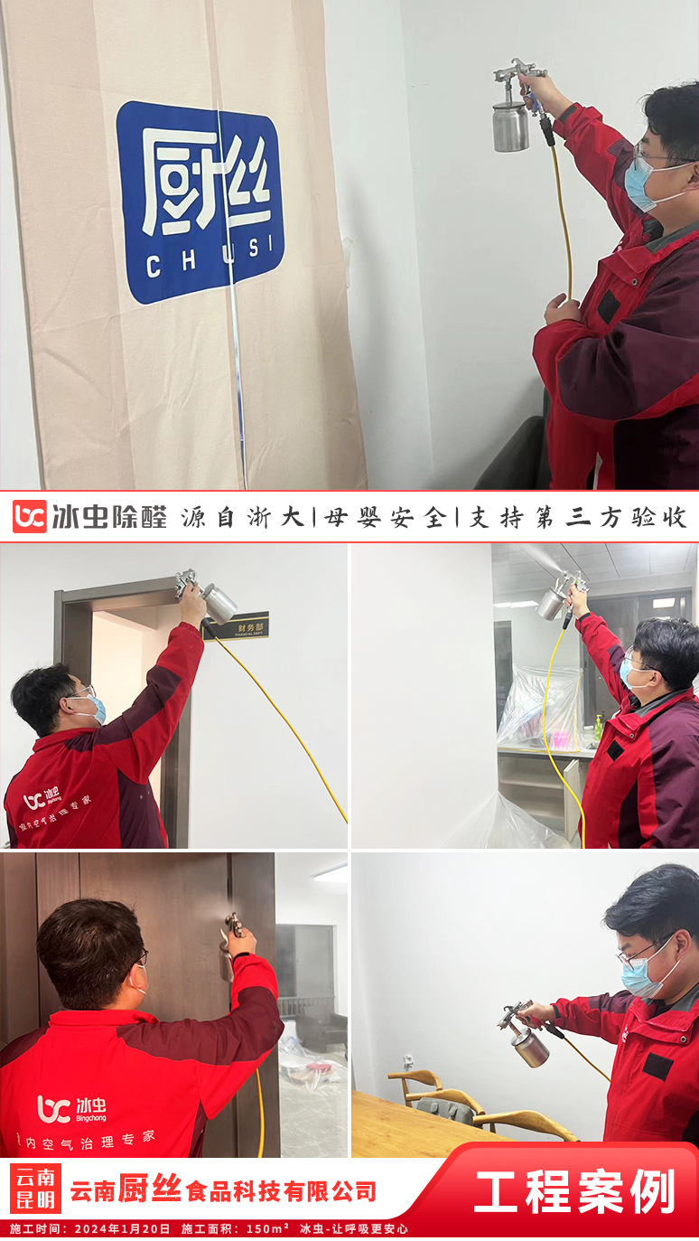 冰虫除甲醛案例-云南昆明-云南厨丝食品科技有限公司