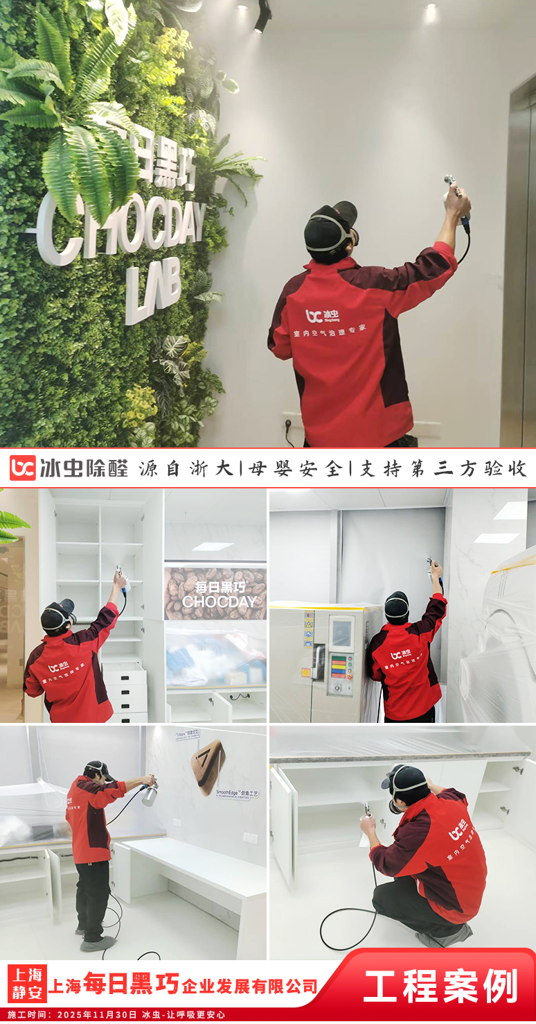 冰虫除甲醛案例-上海静安区-上海每日黑巧企业发展有限公司